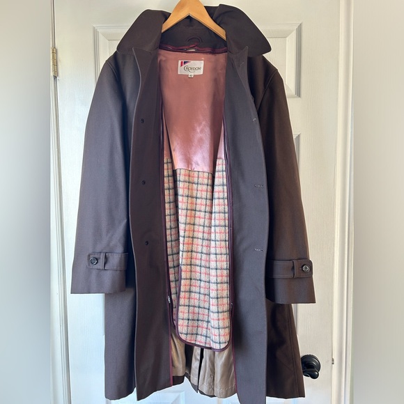 Croydon Brown Men's Trench Coat - Picture 3 of 3